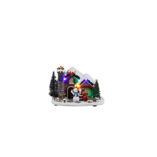 Scene maison du père noel 21x13.5xh16 de Edelman - deco maison et noël dans 🏘️Villages miniatures