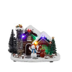 Scene maison du père noel 21x13.5xh16 de Edelman - deco maison et noël dans 🏘️Villages miniatures