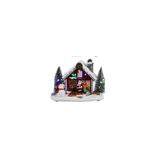 Scene maison du père noel 21x13.5xh16 de Edelman - deco maison et noël dans 🏘️Villages miniatures
