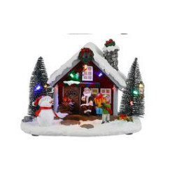 Scene maison du père noel 21x13.5xh16 de Edelman - deco maison et noël dans 🏘️Villages miniatures