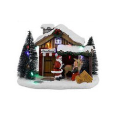 Scene maison du père noel 21x13.5xh16 de Edelman - deco maison et noël dans 🏘️Villages miniatures