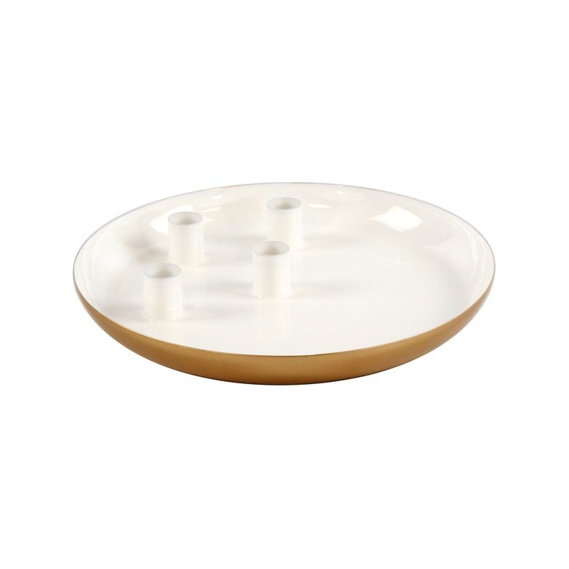 /Bougeoir deluxe blanc d25 de Hoff - Décoration de la maison dans Bougeoirs et lanterne pour bougies