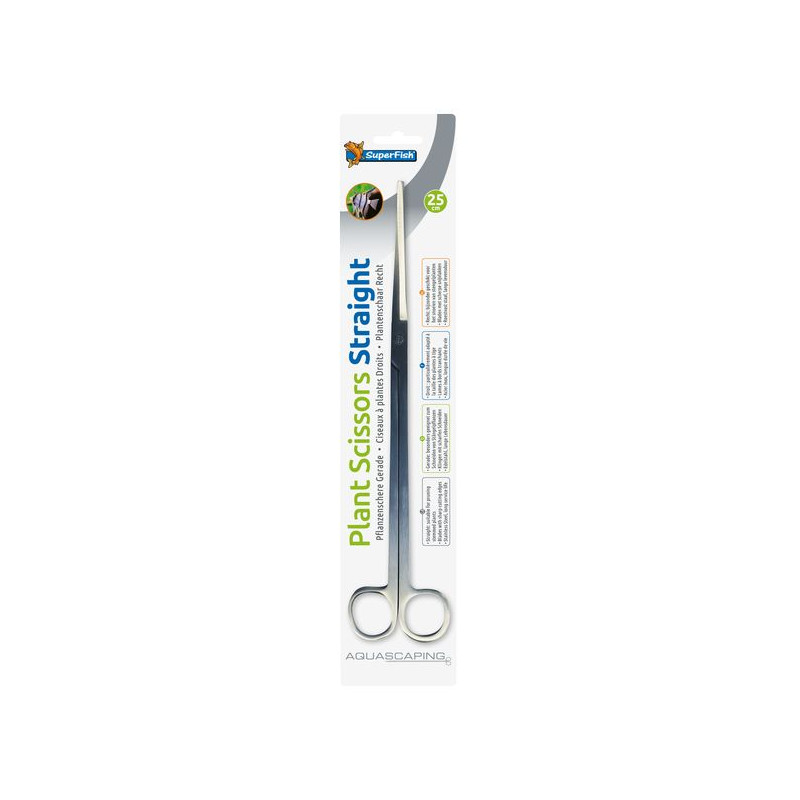Superfish inox ciseau a plantes 25cm droit de Superfish - Aquadistri - accessoires pour aquarium et bassin dans Soin des plan...