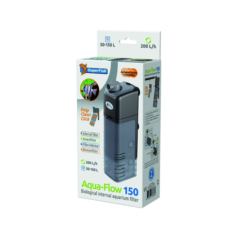 Aquaflow 150 filter 200 l/h de Superfish - Aquadistri - accessoires pour aquarium et bassin dans Filtre interieur d'aquarium
