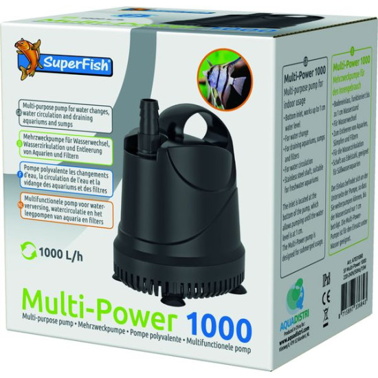 Superfish multipower 1000 l/h de Superfish - Aquadistri - accessoires pour aquarium et bassin dans Filtre interieur d'aquarium