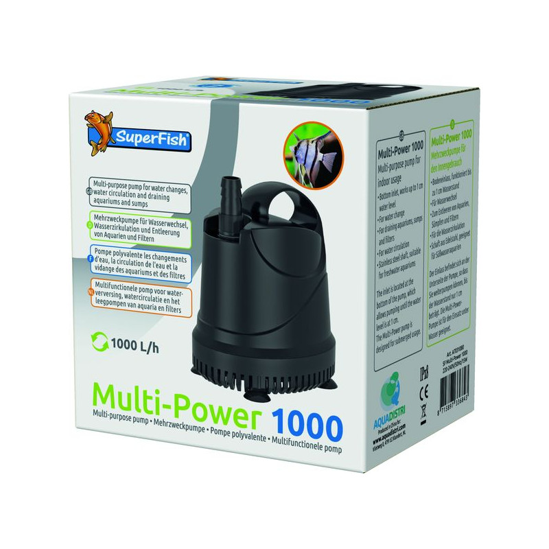 Superfish multipower 1000 l/h de Superfish - Aquadistri - accessoires pour aquarium et bassin dans Filtre interieur d'aquarium