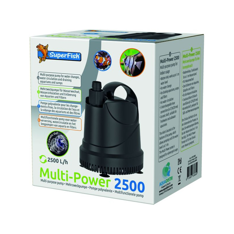 Superfish multipower 2500 l/h de Superfish - Aquadistri - accessoires pour aquarium et bassin dans Filtre interieur d'aquarium