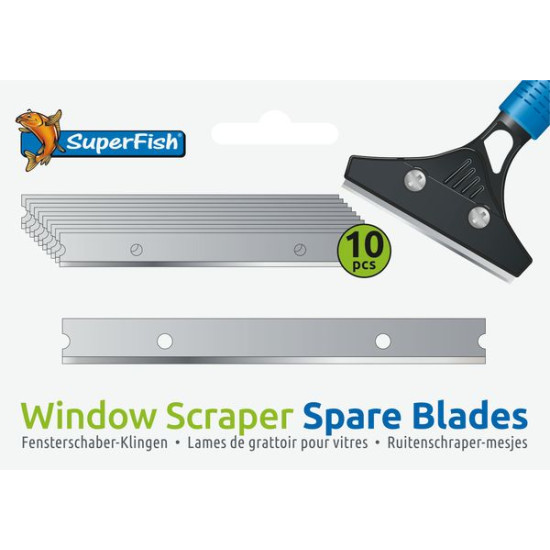 Window scraper lames 10x de Superfish - Aquadistri - accessoires pour aquarium et bassin dans Accessoires d'entretien pour aq...
