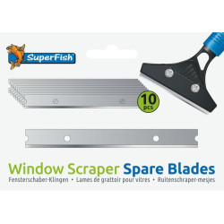 Window scraper lames 10x de Superfish - Aquadistri - accessoires pour aquarium et bassin dans Accessoires d'entretien pour aq...