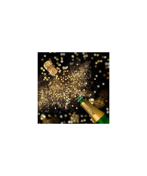 Serviette champagne 33cm de Braun Company - Serviettes et nappes papier dans 🍽️Décoration de table de Noël