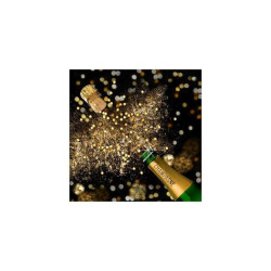 Serviette champagne 33cm de Braun Company - Serviettes et nappes papier dans 🍽️Décoration de table de Noël