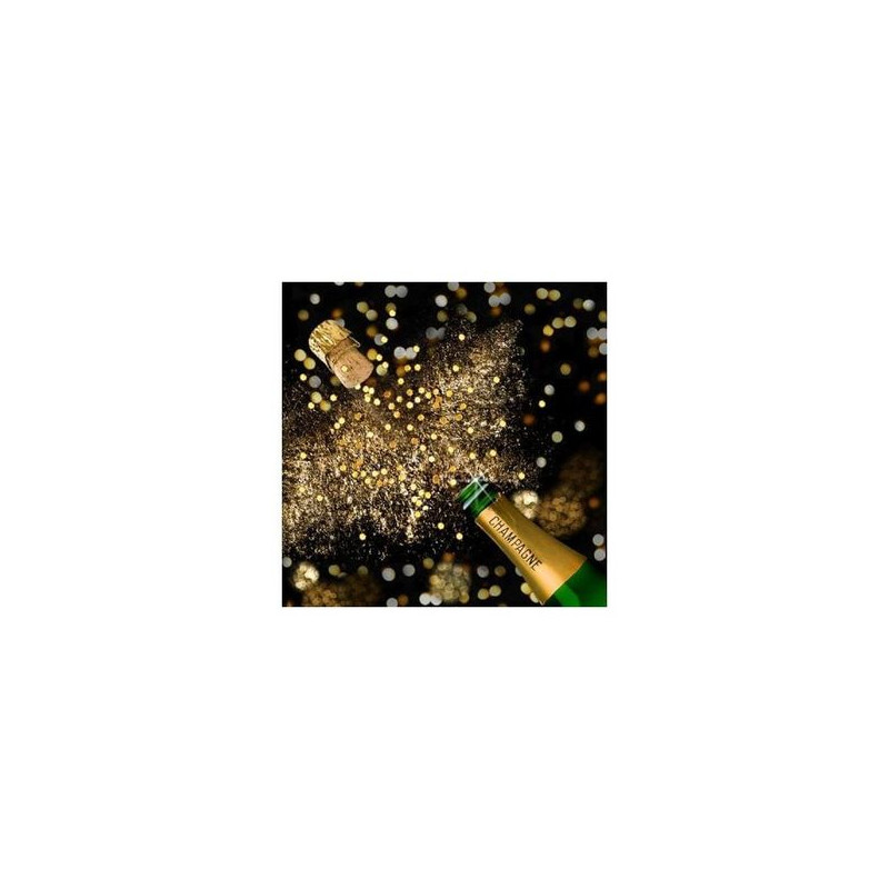 Serviette champagne 33cm de Braun Company - Serviettes et nappes papier dans 🍽️Décoration de table de Noël