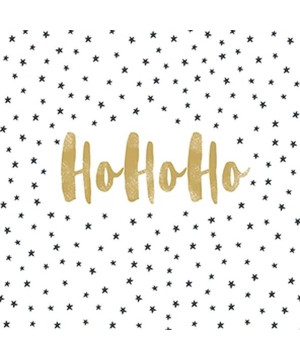 Serviette hohoho noel 33cm de Braun Company - Serviettes et nappes papier dans 🍽️Décoration de table de Noël