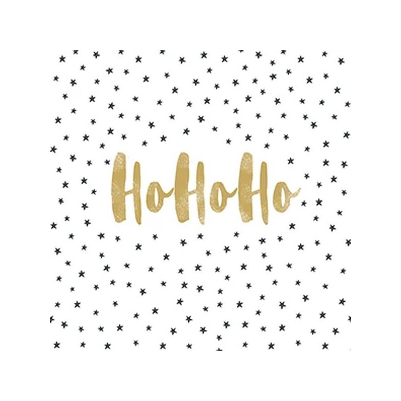 Serviette hohoho noel 33cm de Braun Company - Serviettes et nappes papier dans 🍽️Décoration de table de Noël