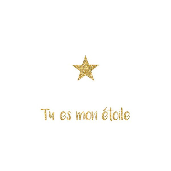 Serviette mon etoile 25cm de Braun Company - Serviettes et nappes papier dans 🍽️Décoration de table de Noël