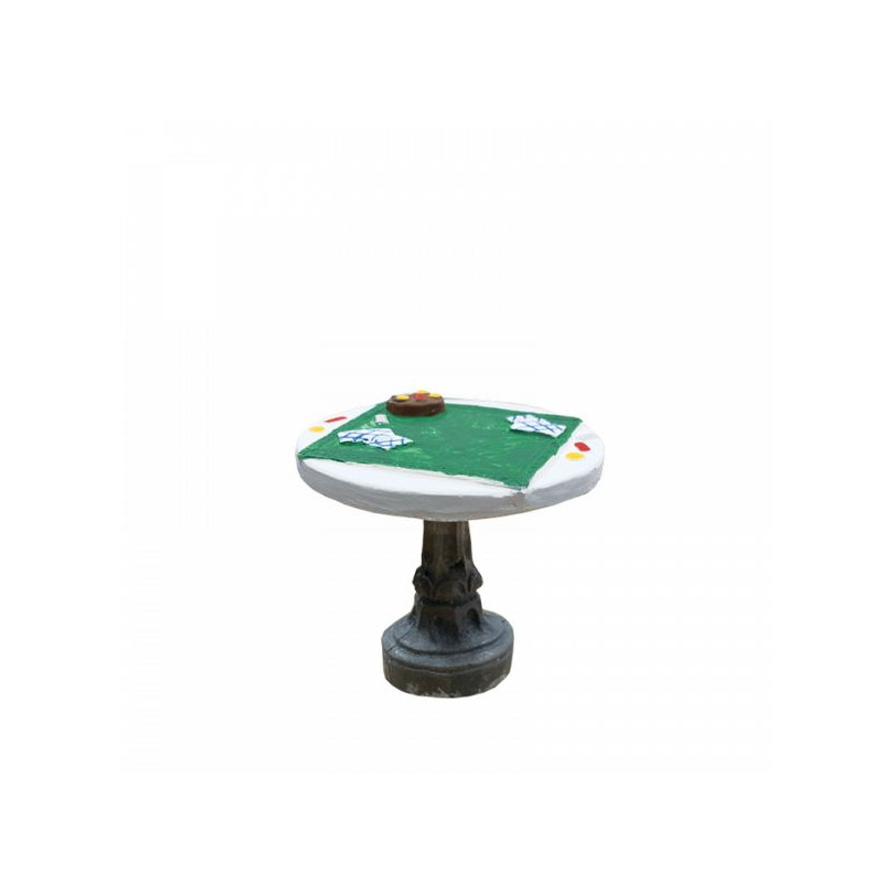 Table jeu de cartes 7cm - decor de Santons de Provence Escoffier dans ⛲Santons de Provence