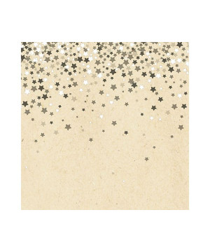 Serviette etoile magique nature 33cm de Braun Company - Serviettes et nappes papier dans 🍽️Décoration de table de Noël