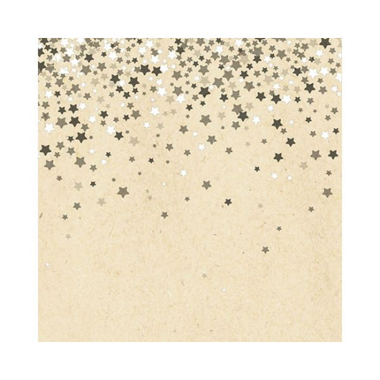 Serviette etoile magique nature 33cm de Braun Company - Serviettes et nappes papier dans 🍽️Décoration de table de Noël