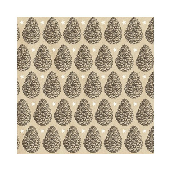 Serviette pommes de pin or 33cm de Braun Company - Serviettes et nappes papier dans 🍽️Décoration de table de Noël
