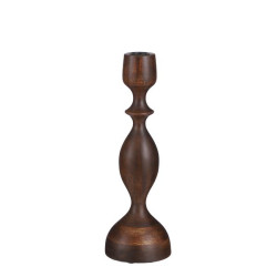 Bougeoir lindy marron.f h32 d10 de Edelman - deco maison et noël dans Bougeoirs et lanterne pour bougies
