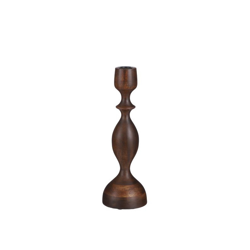 Bougeoir lindy marron.f h32 d10 de Edelman - deco maison et noël dans Bougeoirs et lanterne pour bougies