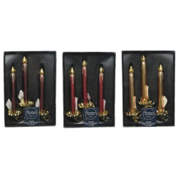 Bougie sur clip champagne pail. d4.3 h4.8 x3 de Kaemingk - deco de la maison dans 🕯️ Bougies et encens