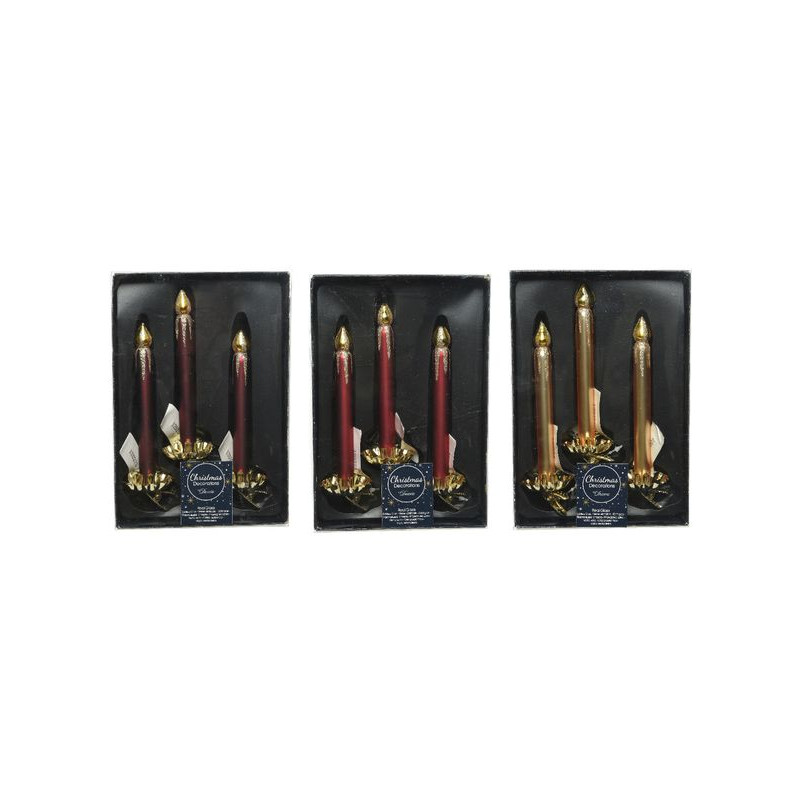 Bougie sur clip champagne pail. d4.3 h4.8 x3 de Kaemingk - deco de la maison dans 🕯️ Bougies et encens