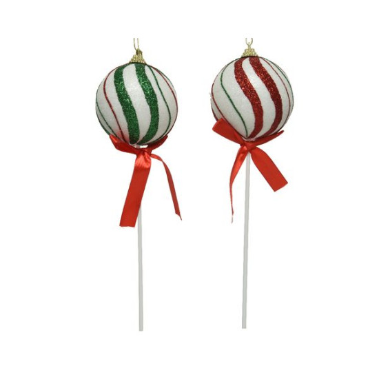 /Boule mousse paillettes a/baton et noeud d8 de Kaemingk - deco de la maison dans Boule pour sapin de Noël