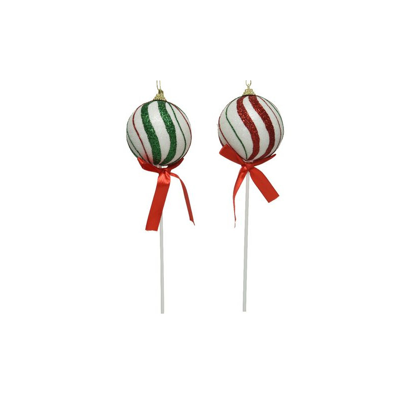 /Boule mousse paillettes a/baton et noeud d8 de Kaemingk - deco de la maison dans Boule pour sapin de Noël