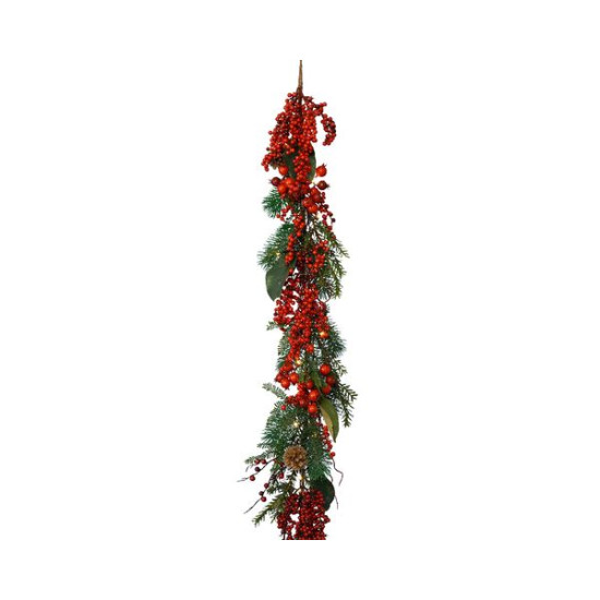 /Guirlande baies rouges vert/rouge h176 de Kaemingk - deco de la maison dans Guirlande pour sapin de Noël