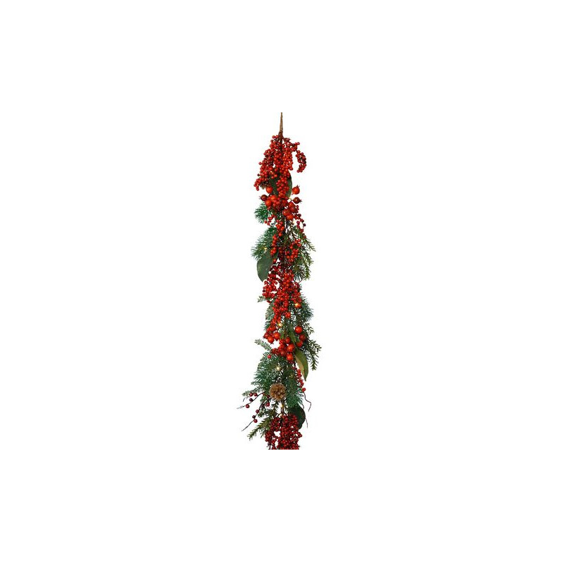 /Guirlande baies rouges vert/rouge h176 de Kaemingk - deco de la maison dans Guirlande pour sapin de Noël
