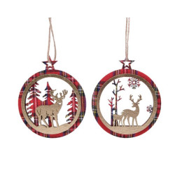 /Paysage a/susp rouge/couleur d9 de Kaemingk - deco de la maison dans 🎄Déco de sapin