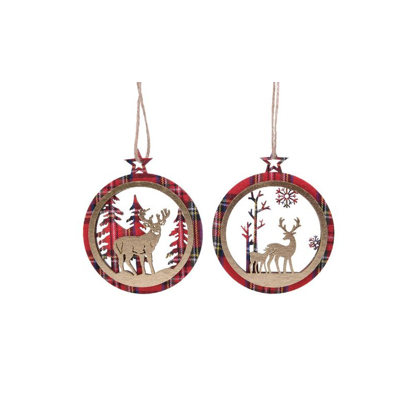 /Paysage a/susp rouge/couleur d9 de Kaemingk - deco de la maison dans 🎄Déco de sapin