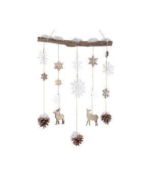 /Susp.pommes pin.flocon neige naturel h75 de Kaemingk - deco de la maison dans 🎄Décoration de Noël