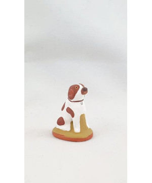 Chien de chasseur assis 6cm de Santons de Provence Fouque dans ⛲Santons de Provence