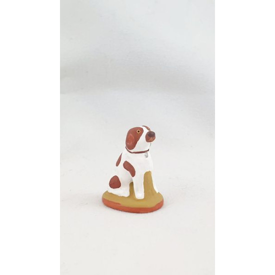 Chien de chasseur assis 6cm de Santons de Provence Fouque dans ⛲Santons de Provence