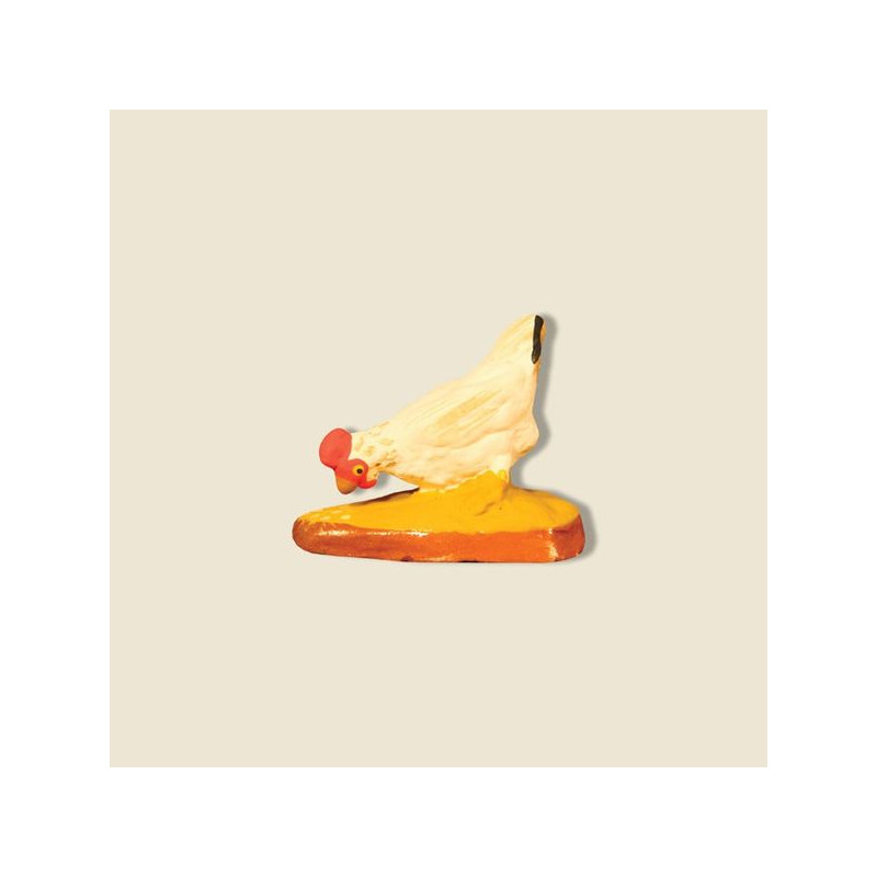 Poule qui picore 6cm de Santons de Provence Fouque dans ⛲Santons de Provence