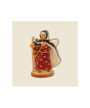 Bergere dans le vent 6cm de Santons de Provence Fouque dans ⛲Santons de Provence