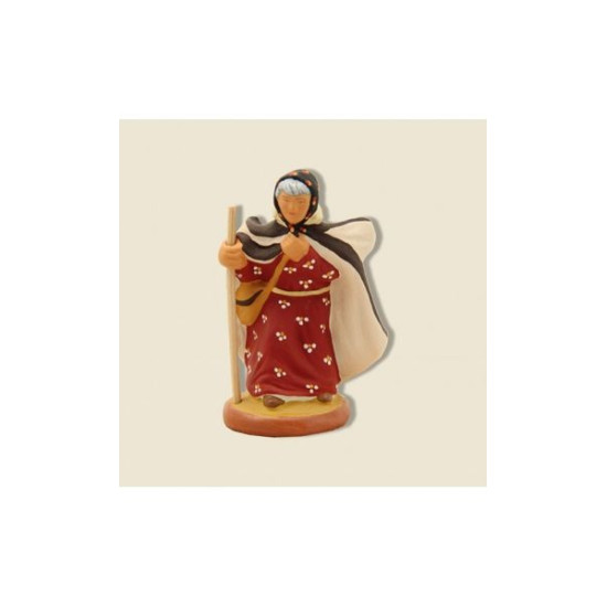 Bergere dans le vent 6cm de Santons de Provence Fouque dans ⛲Santons de Provence