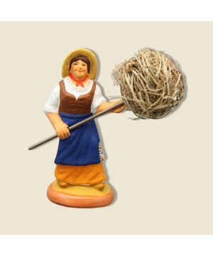 Femme au foin 6cm de Santons de Provence Fouque dans ⛲Santons de Provence