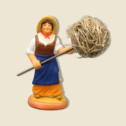 Femme au foin 6cm de Santons de Provence Fouque dans ⛲Santons de Provence