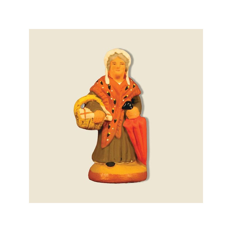Margarido avec parapluie 6cm de Santons de Provence Fouque dans ⛲Santons de Provence