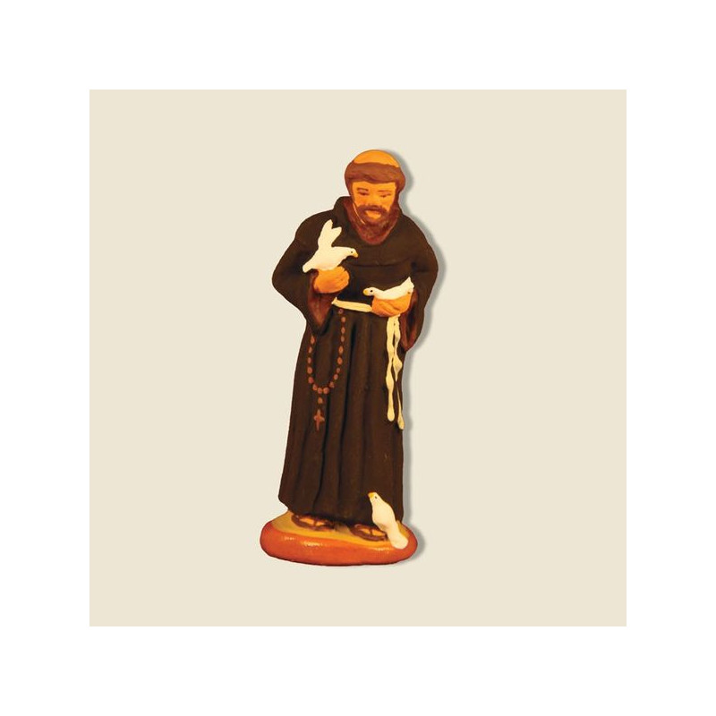 Saint francois d'assise 6cm de Santons de Provence Fouque dans ⛲Santons de Provence