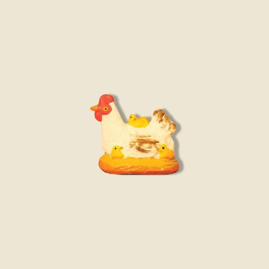 Poule avec poussins de Santons de Provence Fouque dans ⛲Santons de Provence