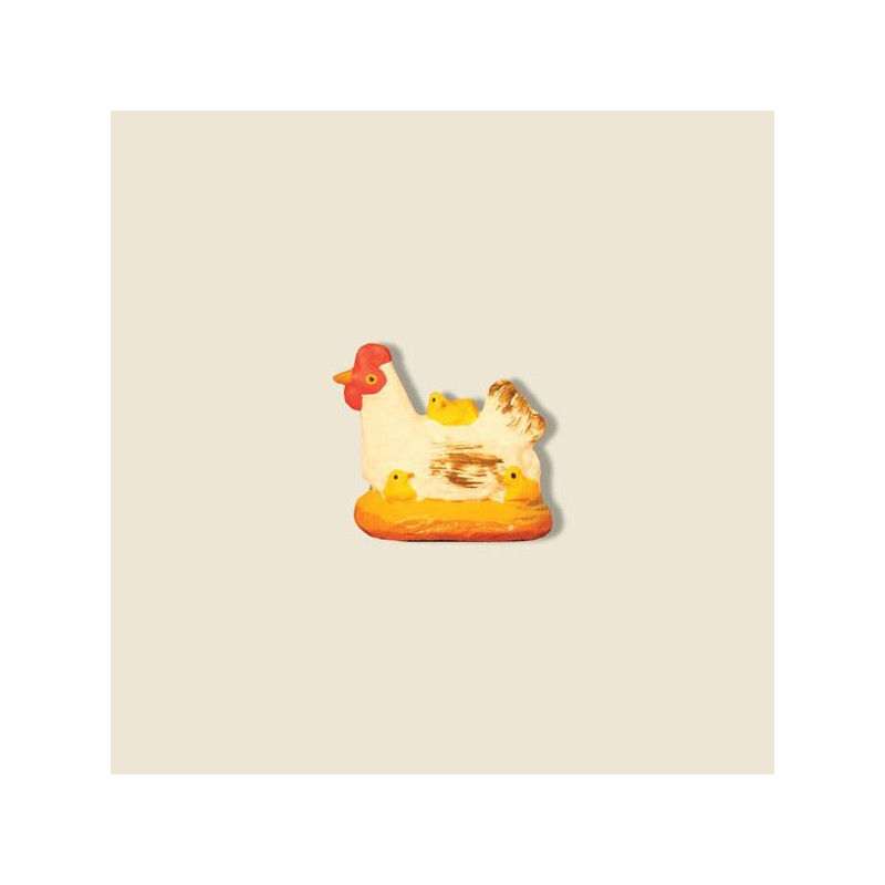 Poule avec poussins de Santons de Provence Fouque dans ⛲Santons de Provence