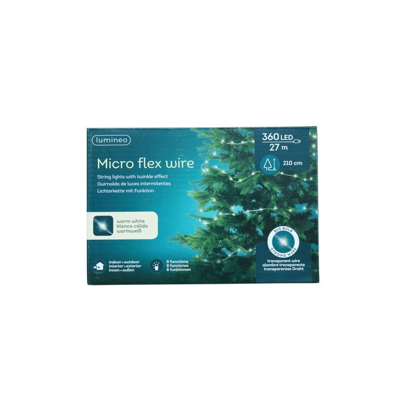 Micro led 27m transparent/blanc chaud de Luminéo et Décoris - produits de décoration dans 💡Guirlande et déco électrique