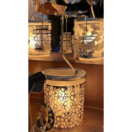 PHOTOPHORE HAPPY BIRTHDAY de Hellmann versand - décoration en verre dans Photophore