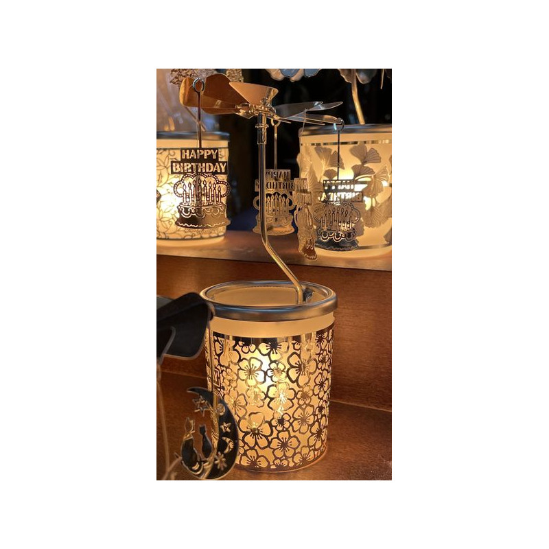 PHOTOPHORE HAPPY BIRTHDAY de Hellmann versand - décoration en verre dans Photophore