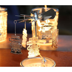 PHOTOPHORE HAPPY BIRTHDAY de Hellmann versand - décoration en verre dans Photophore
