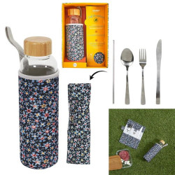 Coffret bouteille en verre 50cl et couverts de Cmp - THE CONCEPT FACTORY - deco de la maison dans Portes bouteilles - Couvert...